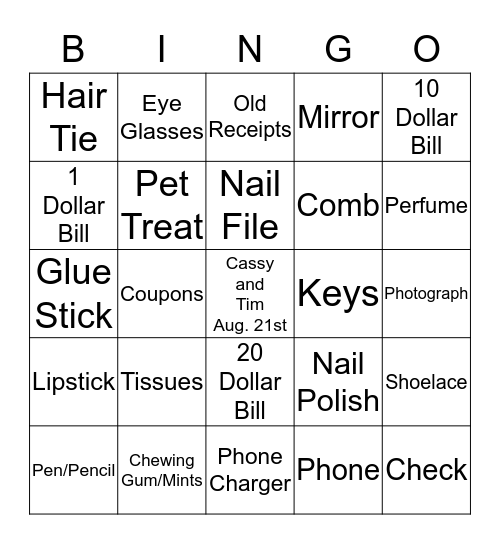 Bloom - Shults Wedding Bingo Card