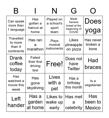 WIL Team Bingo Card