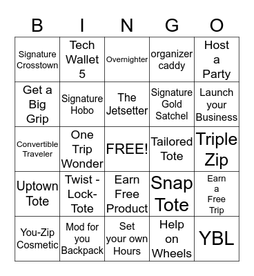 INITIALS-INC BINGO Card