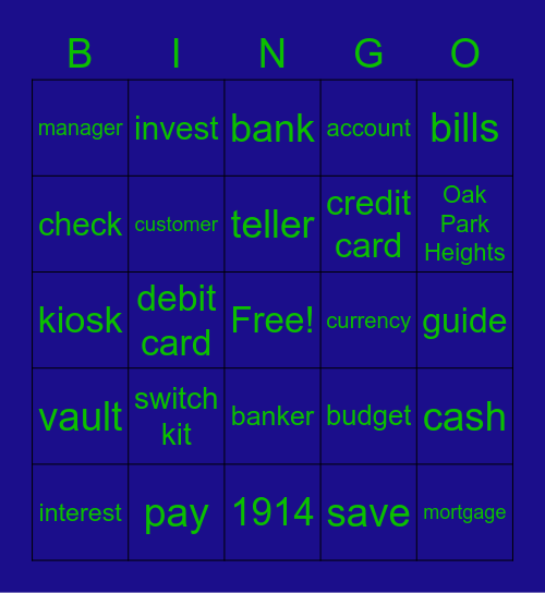 FSBT/VA BINGO Card