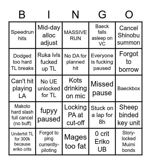 Vanilla CB Bingo Card