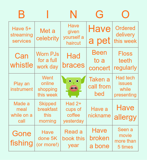 ~*~** Fri- YAY!!! **~*~ Bingo Card