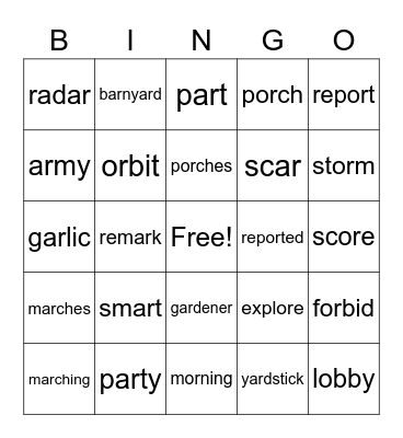 Unit 8 Bingo Card