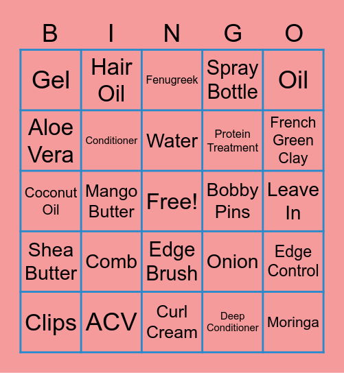 Naturals with a Passion Club👩🏾❤ Bingo Card