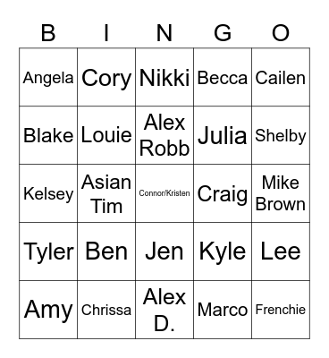 "Ice" Bash Bingo! Bingo Card