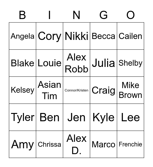 "Ice" Bash Bingo! Bingo Card