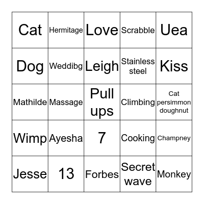 Bingo Card