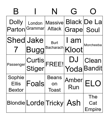 Wedding Bingo Card