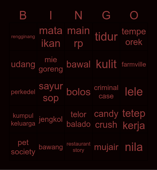 CS 🌹 Bingo Card