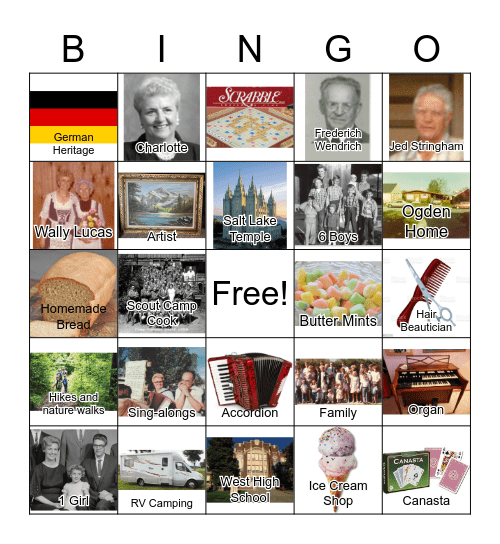 Grandma Charlotte Bingo Card