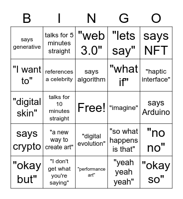 DJ MoMoney Bingo Card