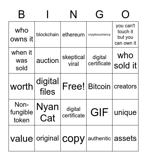 NEWS CLASS Bingo Card