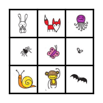 ANIMAL BINGO ! Bingo Card