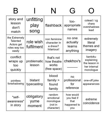 dhar mann bingo but it's a3 event stories Bingo Card