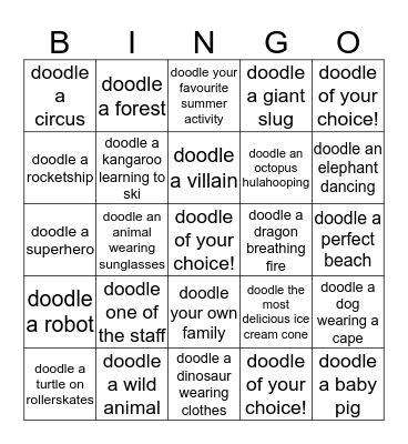 DOODLE BINGO Card