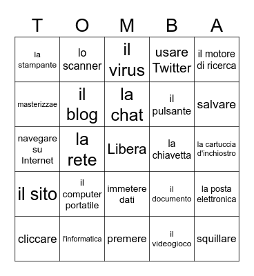 Cap. 7 - Italia  online Bingo Card