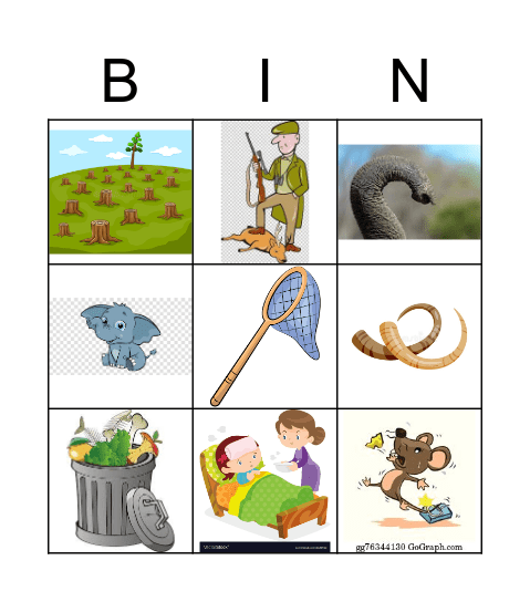 Elephants Bingo Card