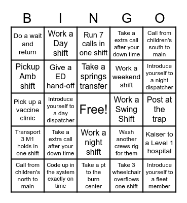 AMR Denver BINGO Card