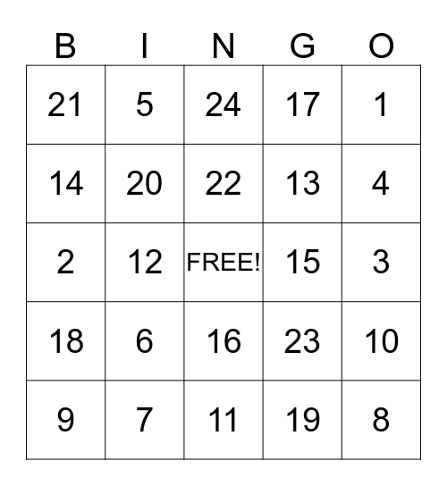 ENRICHED BINGO PARTY! Bingo Card