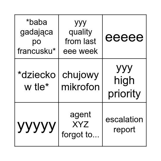 Karol bingo Card