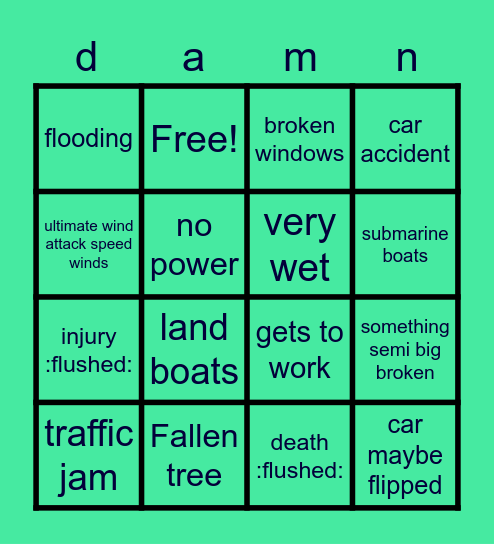 daniel Bingo Card