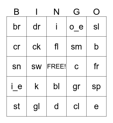 Phonics Monster 4 (Unit 1-3) 소리 Bingo Card