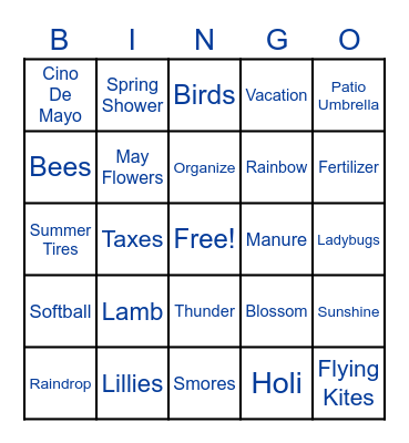 SPRING BINGO Card