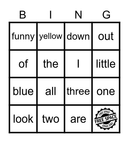 Tricky Word Bingo Card