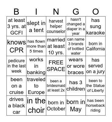 Women Living Connected Bingo Card