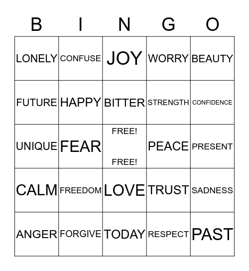 Losing the Weight! Bingo Card