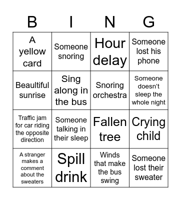 De busreis Skicie (Vo) Bingo Card