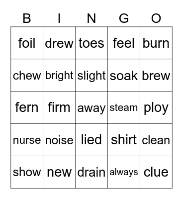 Bingo Card