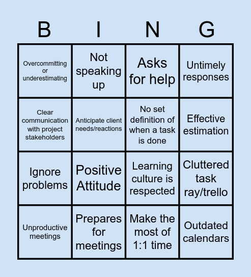 FBI Retro Bingo Card