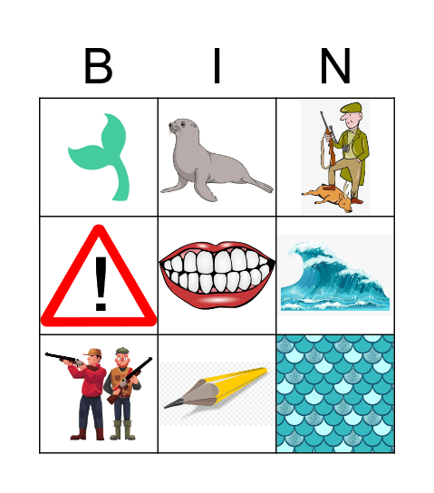 Shark Bingo Card