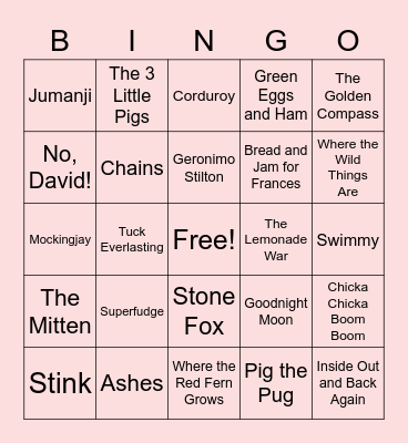 Book Bingo - Love of Reading Week! Bingo Card