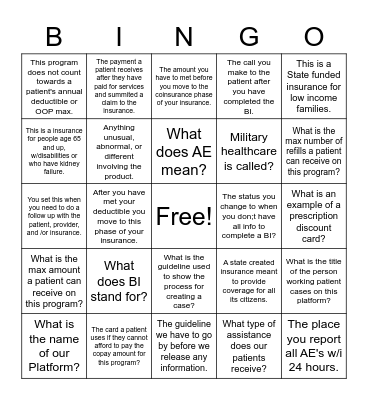 AbbVie Bingo Card