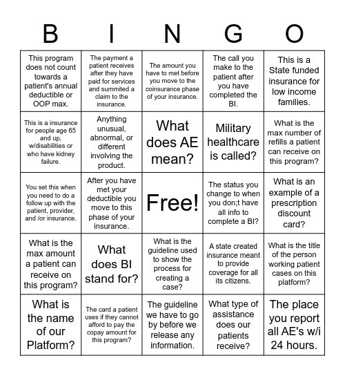 AbbVie Bingo Card