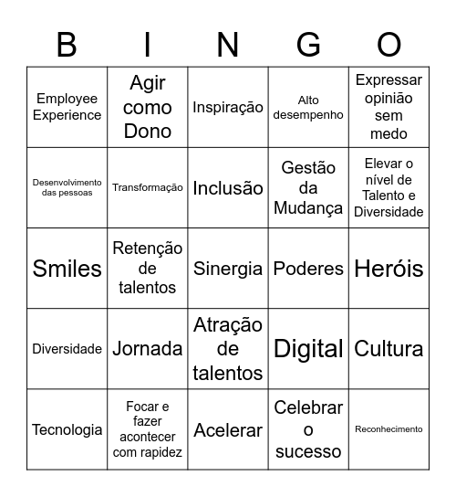 BINGO OD Bingo Card