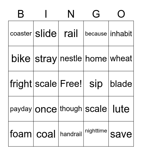 Springo Bingo Card