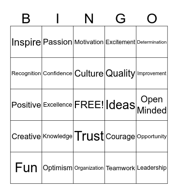 Lets Get Motivated!! Bingo Card
