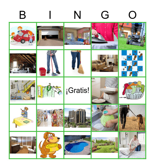 Los Quehaceres y La Casa Bingo Card