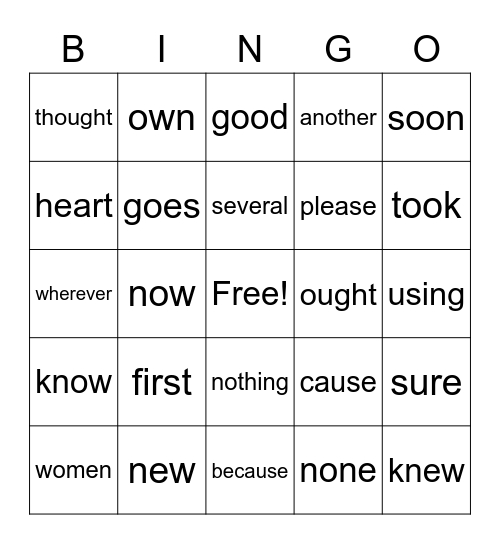 James' HFW Bingo Feb 2022 Bingo Card
