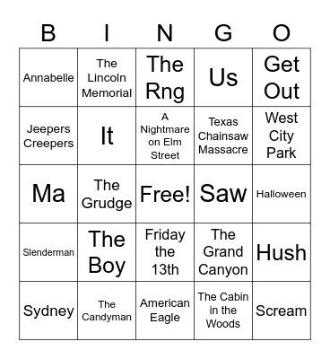 Current Events Bingo Card