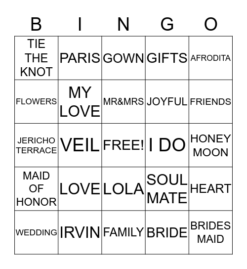 Bingo Card