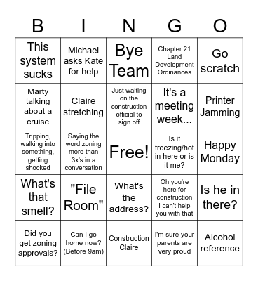 Township of Ocean (Monmouth County) Bingo Card