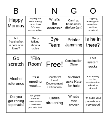 Township of Ocean (Monmouth County) Bingo Card