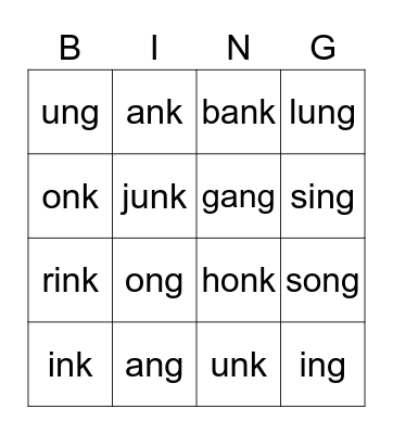 Welded Sounds Bingo Card
