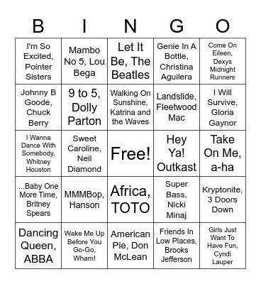 VAULTED OAK BINGO- FAVORITES Bingo Card