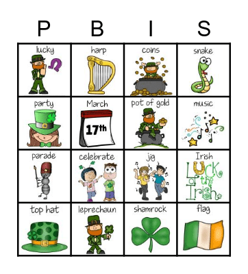 Lucky Game Day BINGO Card