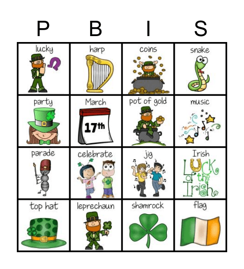 Lucky Game Day BINGO Card